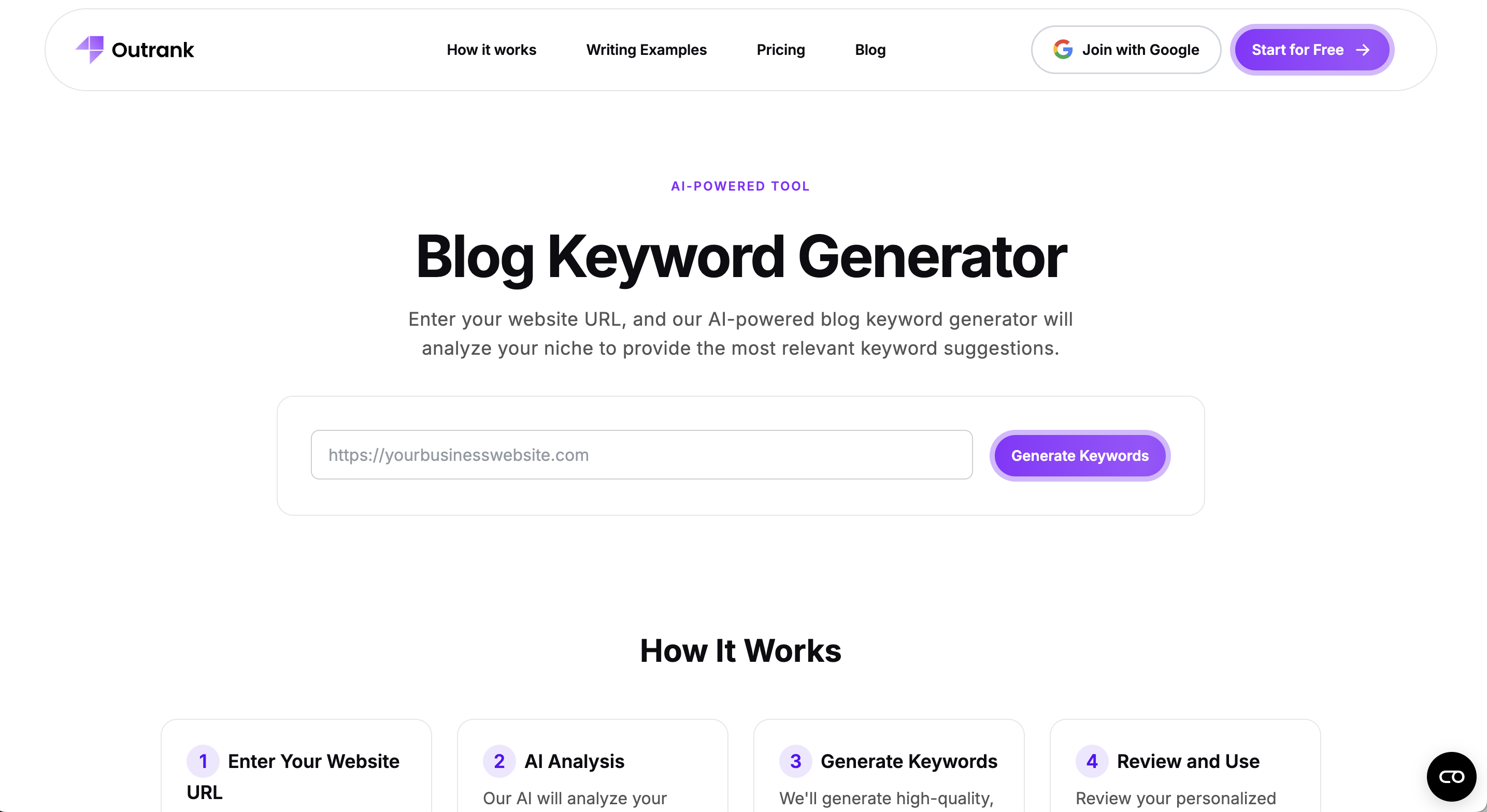 Blog Keyword Generator