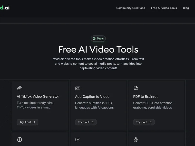 RevidAI Free tools