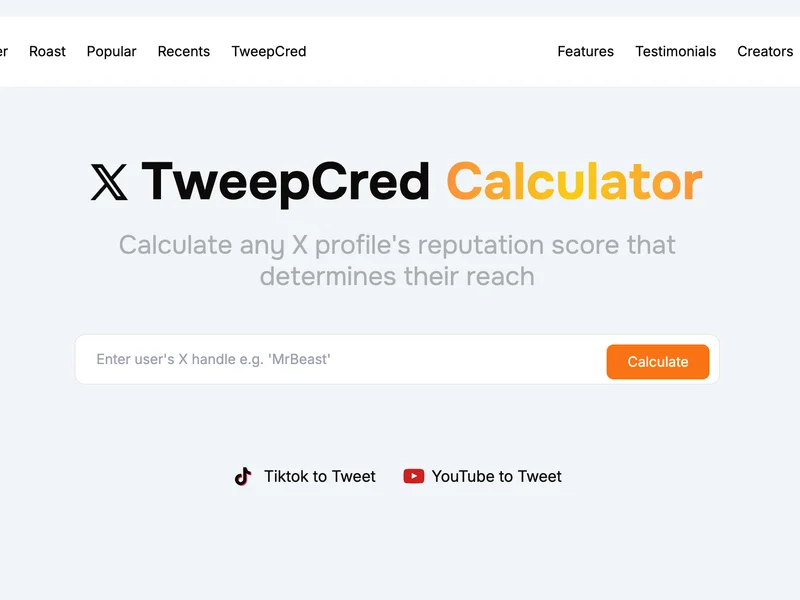 TweepCred Calculator